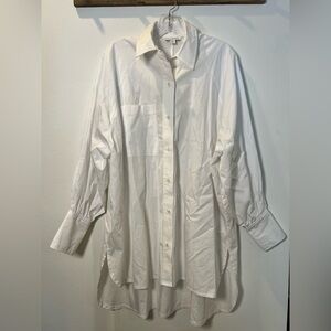TOPSHOP 100% cotton button down shirt oversized size US 6